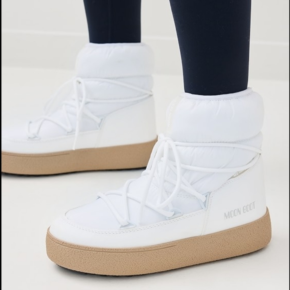 Moon Boot Ltrack Low Nylon Boot White Moon Boots L Track Snow Boots
